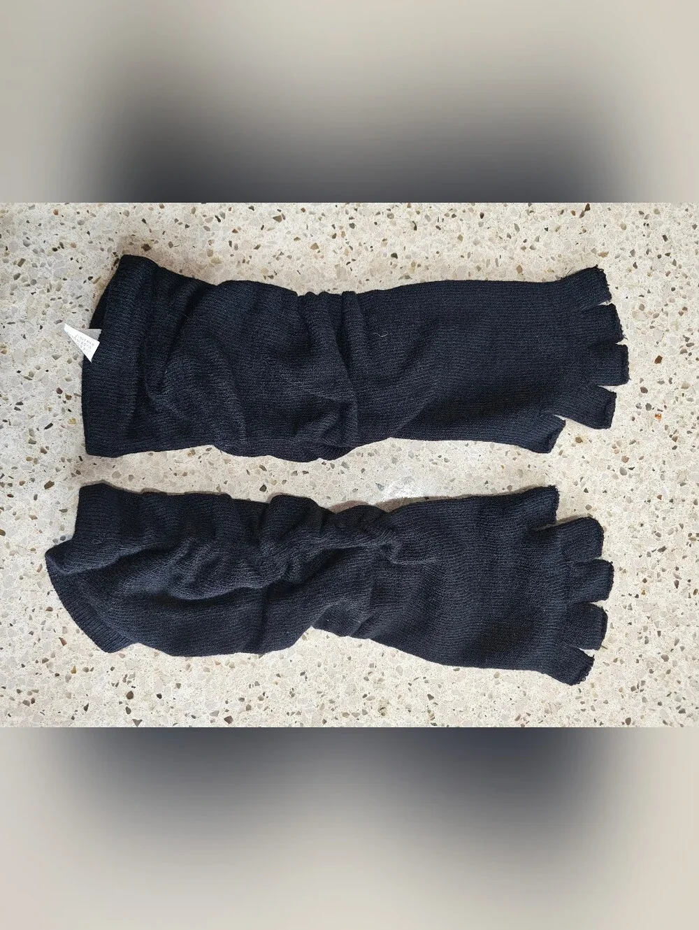 Black Fingerless Knit Arm Warmers
